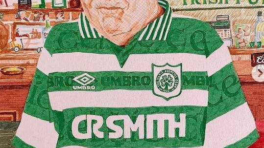 US comedy’s best character painted in retro Celtic kit is best thing you’ll see today