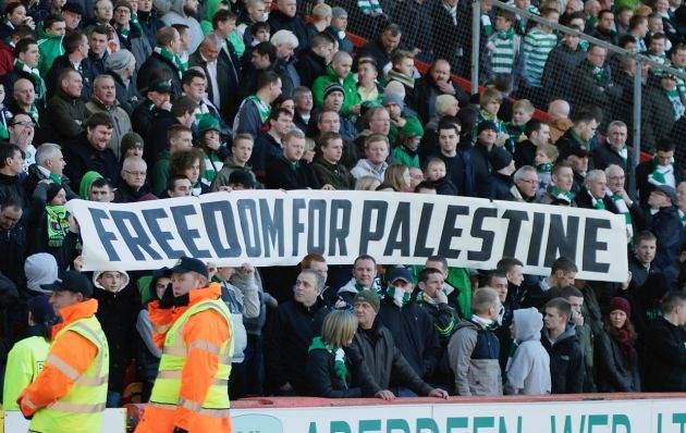 Celtic on this Day in 2012 – Freedom for Palestine banner unfurled at Pittodrie