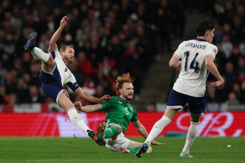 Watch what Celtic’s Liam Scales did to Harry Kane as Irish media laud ‘impressive’ first half performance