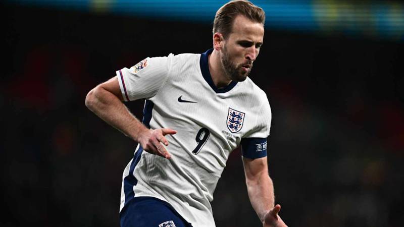 Harry Kane reacts to Celtic player’s costly mistake