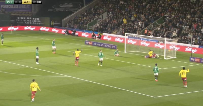 Watford fans baffled by former Celtic striker’s goal as away end has no idea they’ve scored at Plymouth