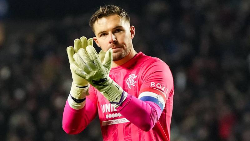 Butland claims Rangers are not out of title race . despite falling ELEVEN POINTS behind leaders Celtic