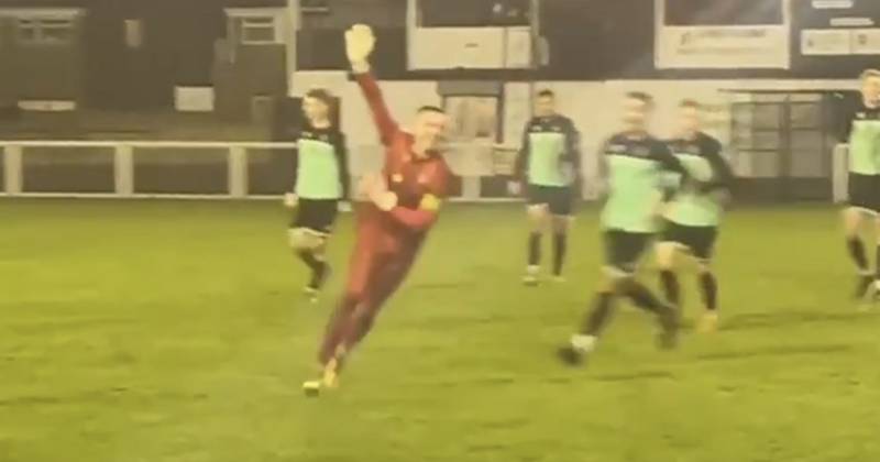 Chris Sutton’s goalkeeper son scores first ever goal as he joins in trolling of Celtic hero with Shearer celebration