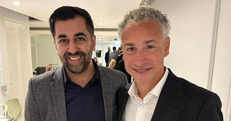 Humza Yousaf poses for photo with ‘childhood hero’ Celtic legend Henrik Larsson