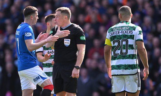 Handshakes all round – Scottish FA gives Beaton Hampden whistle, Alan Muir is VAR