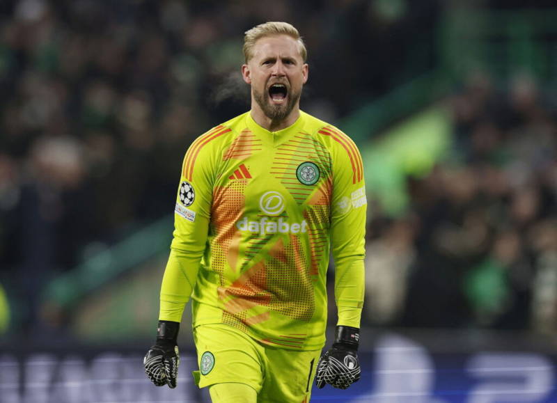 Kasper Schmeichel’s Social Media Post After Man of the Match Display Against Hibs