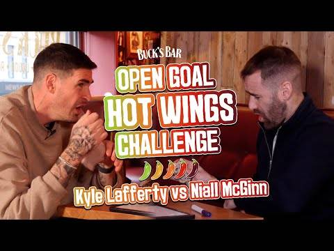 🔥🥵 KYLE LAFFERTY vs NIALL MCGINN HOT WINGS CHALLENGE | Northern Ireland Teammates Face Wings Of Fire