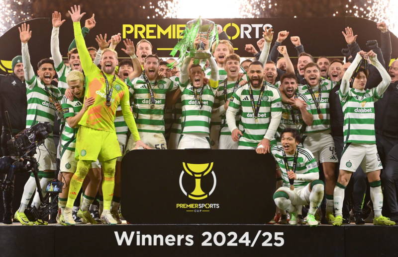 Celtic’s League Cup winning heroes celebrate at Ally Pally