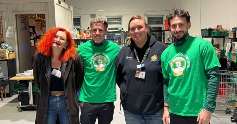 Celtic stars volunteer at Scots food bank for Hoops and Dreams Christmas Appeal