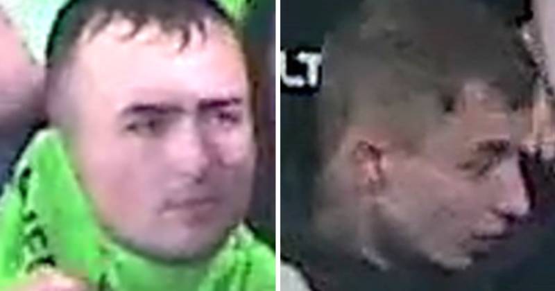 Two men at Celtic park wanted by police after disorder at Slovan Bratislava Champions League clash