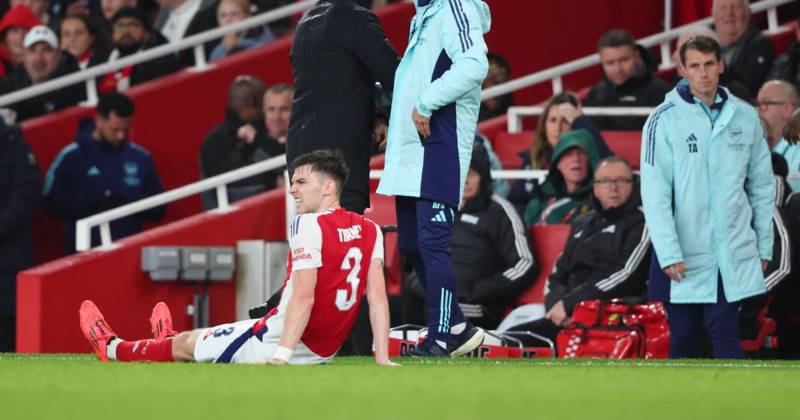 Kieran Tierney suffers more Arsenal injury woe as first appearance in 19 months is cut short