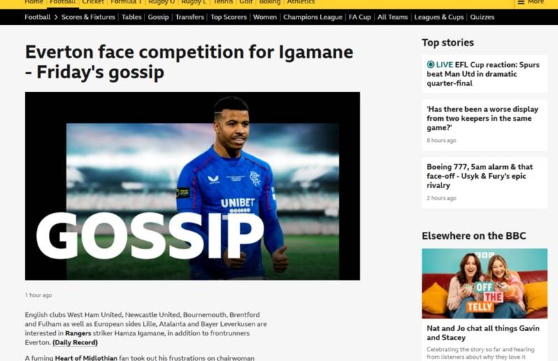 European giants named as BBC Scotland drive the Hamza Igamane Transfer Express!