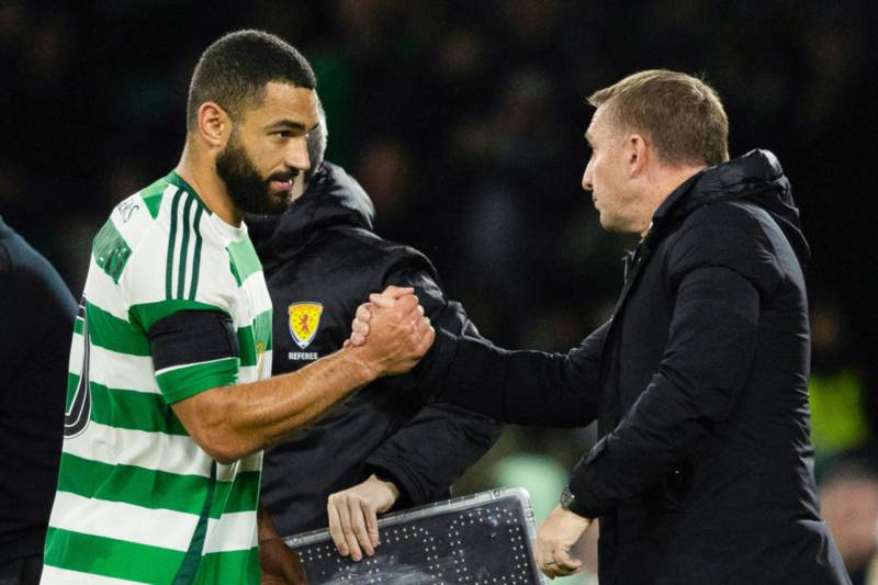 Celtic manager Brendan Rodgers reacts to Cameron Carter-Vickers Bayer Leverkusen link