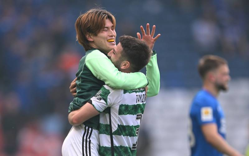 Watch Kyogo’s unbelievable class when awarding Arne Engels with Celtic Man of the Match award