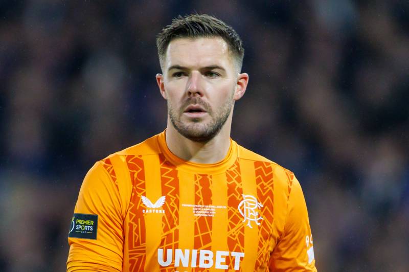 Ex-England goalkeeper Jack Butland rushed to hospital with ‘serious internal bleed’ and out of Rangers vs Celtic clash