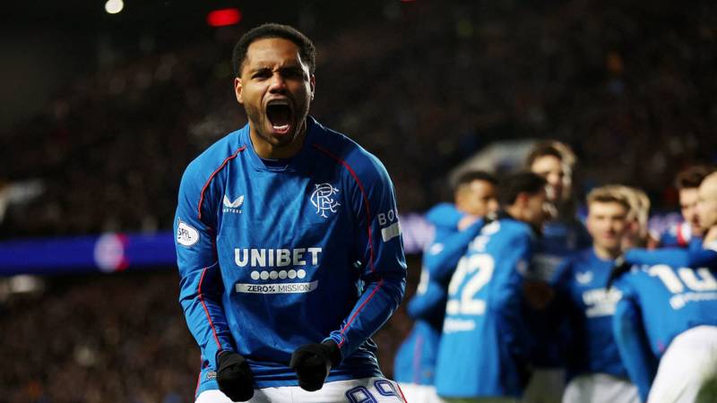 Rangers 3-0 Celtic: Hosts secure stunning O** F*** derby win but Brendan Rodgers’ side still lead Premiership by 11 POINTS