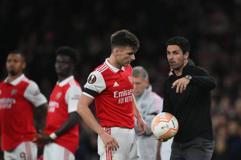 Arsenal boss Mikel Arteta in direct address of Kieran Tierney’s Celtic transfer return link