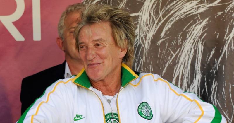 Sir Rod Stewart and his clan don Celtic gear to celebrate 80th birthday