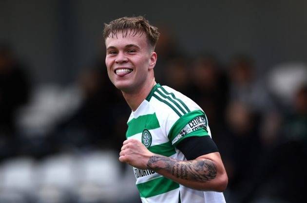 Cummings, Kenny and Montgomery on Celtic bench at Dingwall