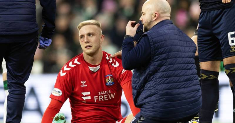 Kilmarnock boss fears keeper Robby McCrorie fracture cheekbone in Celtic cup defeat