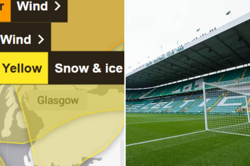 New Storm Éowyn weather warning issued ahead of Celtic vs Dundee