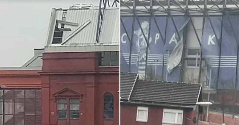 Storm Eowyn batters Celtic and Rangers stadiums as roof ripped off and match under threat