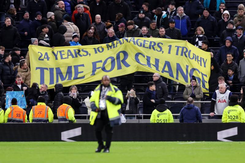 Spurs punters in ‘time for change’ banner amid another loss for Ange Postecoglou