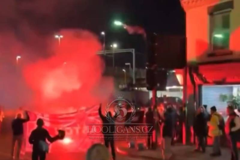 Watch Celtic and Aston Villa ultras confrontation as fireworks thrown before match