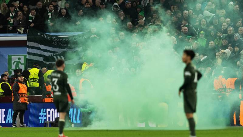 Anxious wait for Celtic fans as they face ban for glamour Champions League play-off following behaviour during Aston Villa defeat