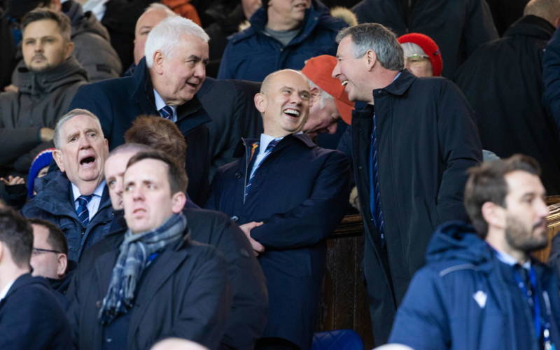 Ibrox CEO Stewart draws an ominous blank as he puts up the FOR SALE sign