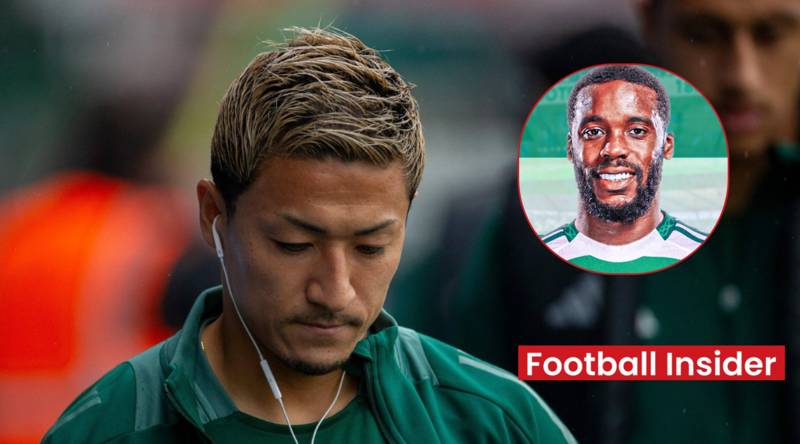 Jeffrey Schlupp and Reo Hatate react to Daizen Maeda message at Celtic