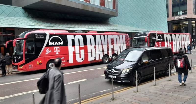 Bayern Bus Spotted in Glasgow; Riding in Style