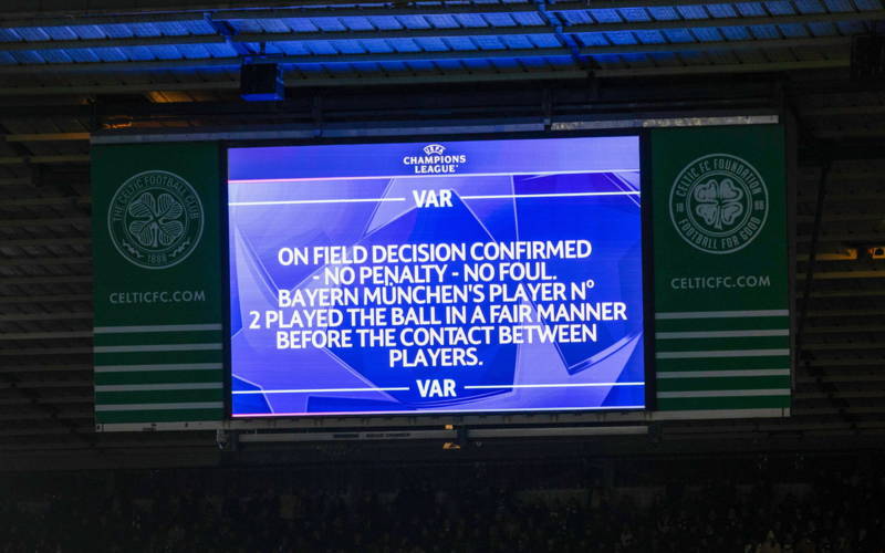 Watch the Celtic penalty claim against Bayern that sparked long VAR delay