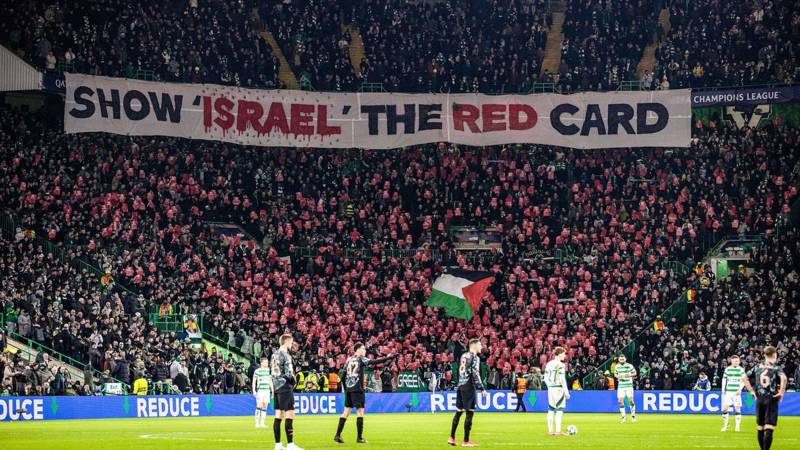 Celtic could face UEFA fine over Israel banner displayed by fans during Bayern Munich clash