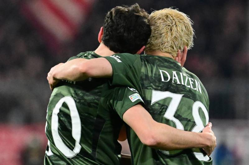 Celtic fans say all the same thing about Daizen Maeda as Bayern Munich win Champions League tie