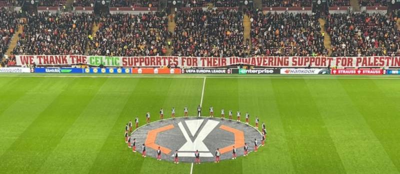 Galatasaray Fans Display Fantastic Message To Celtic Support