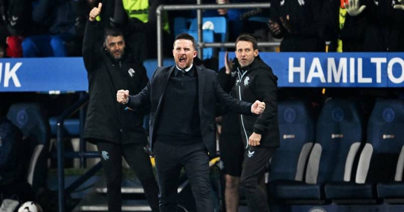 Barry Ferguson and his band of Rangers cheerleaders are only missing the pom poms – Chris Sutton