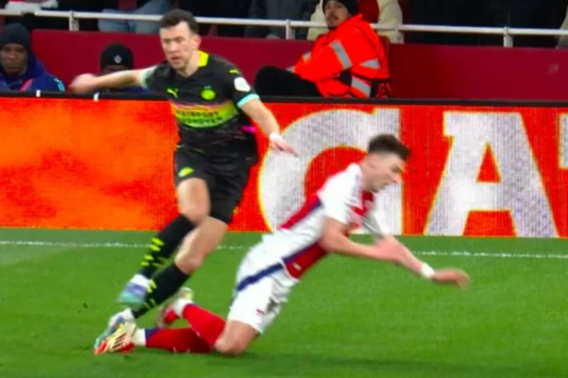 Kieran Tierney hit by ‘naughty’ tackle amid rare Arsenal outing