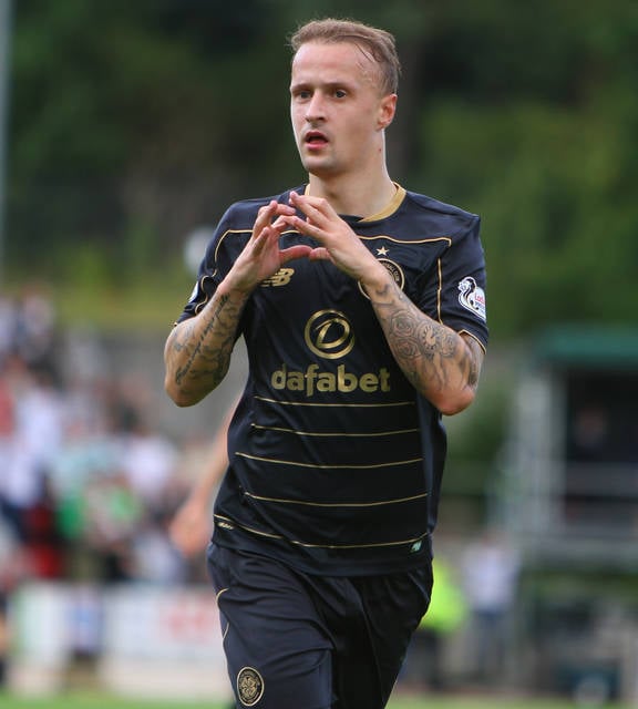 WATCH: Celtic player Leigh Griffiths tells Rangers fan ‘Your club’s deed mate, beat it’