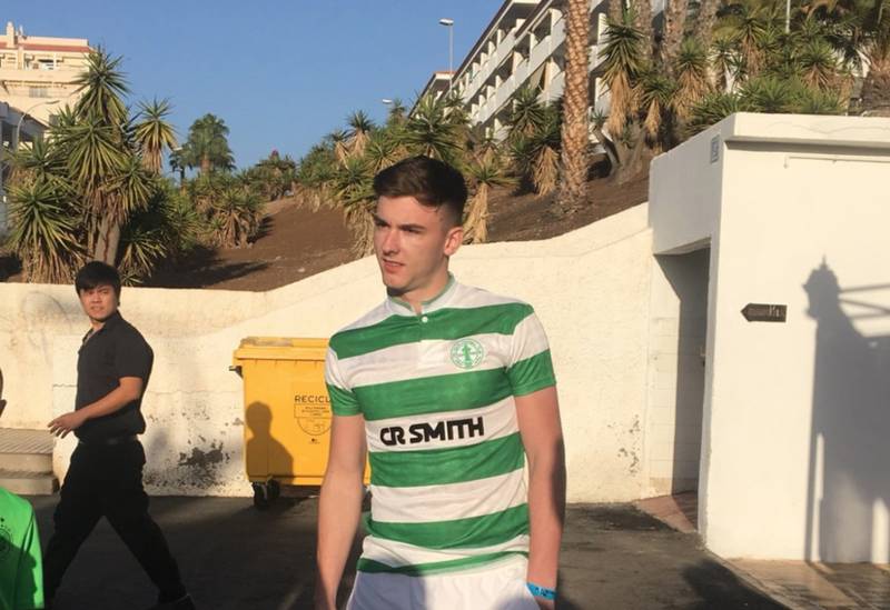 Kieran Tierney Drops in to Celtic Bar in Tenerife Turns Up Wearing Retro Kit