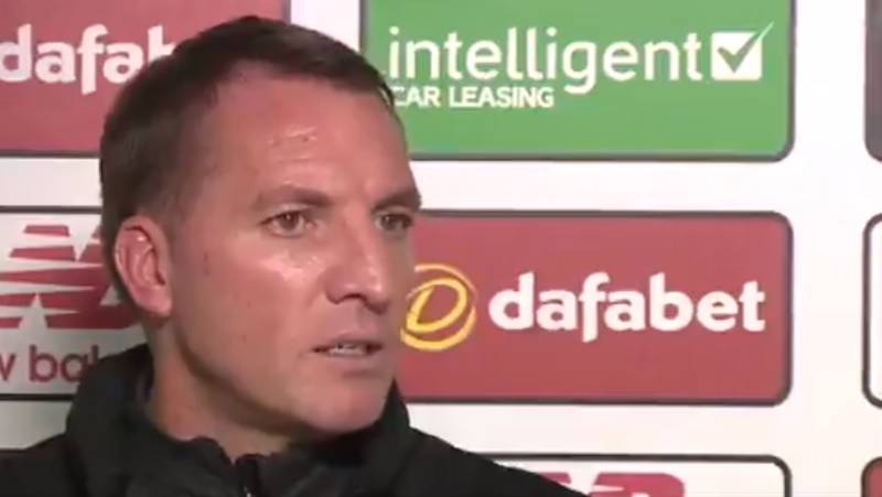 Video: Brendan Rodgers Questions Why Harry Cochrane Was Even Playing Against Celtic