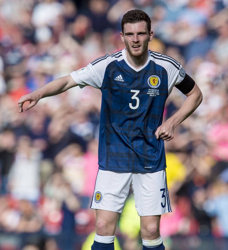 Andrew Robertson relishing battle with Kieran Tierney for left-back berth and Scotland armband