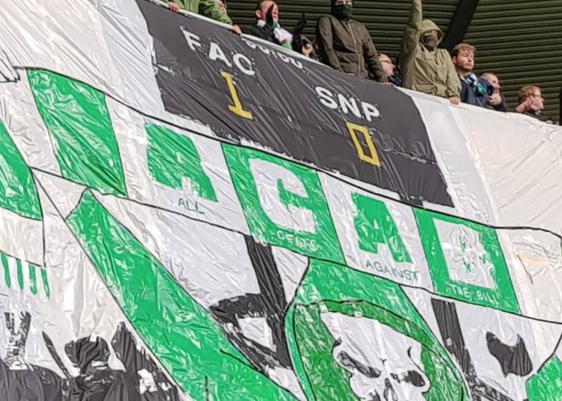 Celtic Fans Unveil Banner Celebrating Offensive Behaviour at Football Act Repeal