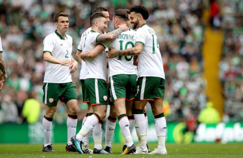 A beautiful finish from Alan Browne put Ireland ahead against Celtic