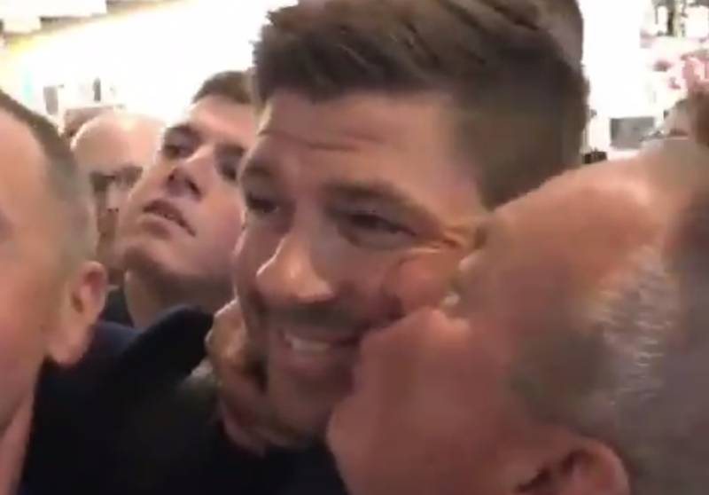 Video: One Liverpool Fan Tells Steven Gerrard to ‘Smash Celtic’ as He’s Bombarded at Airport