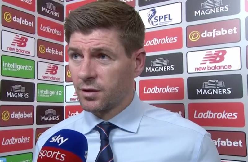 Video: Steven Gerrard Blames Willie Collum For Rangers Defeat to Celtic