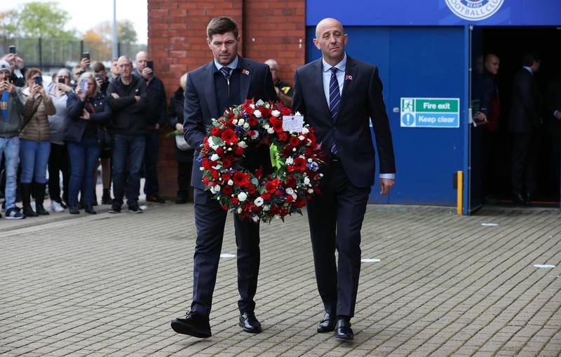 Walter Smith honoured as Rangers and Celtic lay wreaths outside Ibrox with poignant note from Steven Gerrard