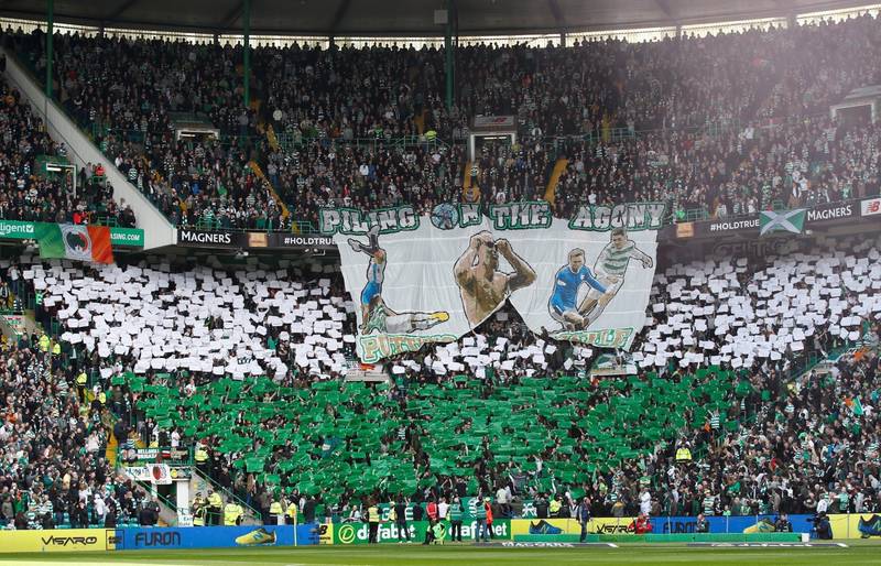 Fans or Higgins- Green Brigade spell it out to Michael Nicholson