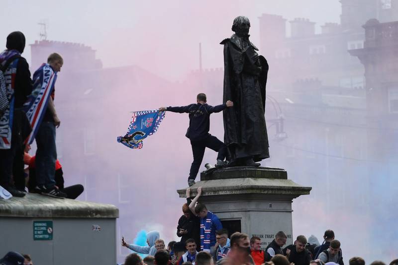 ‘A dug wae a sash on, getting photos’ ‘Your commentry is perfect’ ‘The sash my Rover wore’ Ibrox fans take Remembrance down the drain