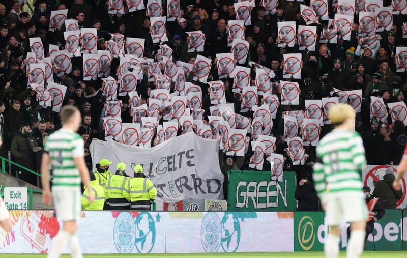 Celtic fans in fresh Bernard Higgins protest as supporters ‘sit in’ after Aberdeen win